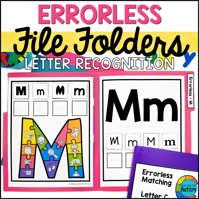 Errorless File Folders - Letter Recognition