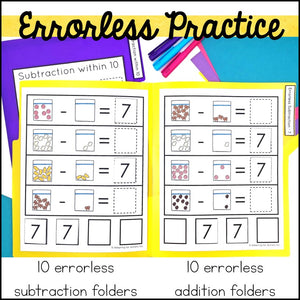 Math File Folder Games for Addition and Subtraction