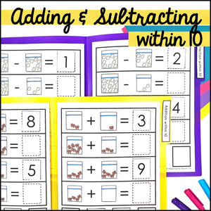 Math File Folder Games for Addition and Subtraction