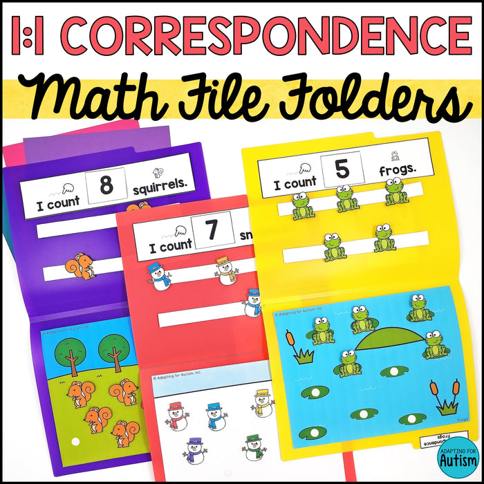 Math File Folder Counting Math File Folder Games | 1:1 Correspondence and Counting – Autism Work ...