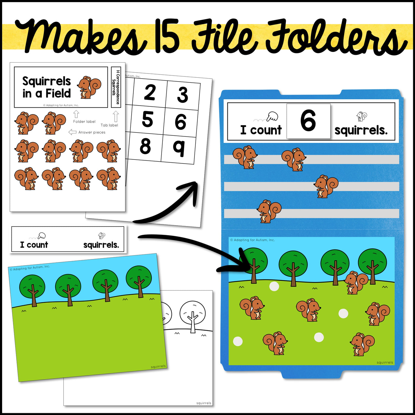 Math File Folder Counting Math File Folder Games | 1:1 Correspondence and Counting – Autism Work ...