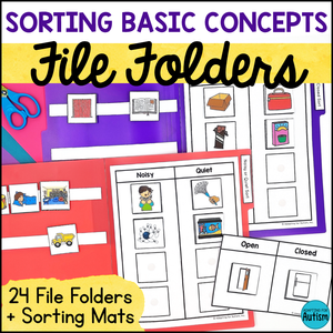 Sorting File Folder Games - Basic Concepts Activities