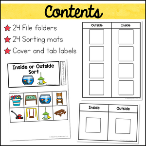 Sorting File Folder Games - Basic Concepts Activities