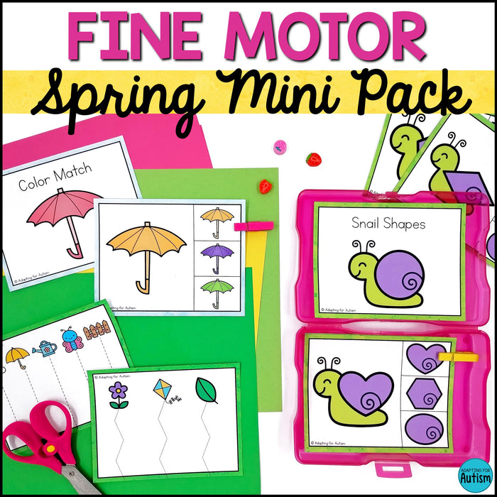 Spring Fine Motor Activities and Task Cards Mini Pack