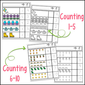 Spring Cut and Paste Math Activities