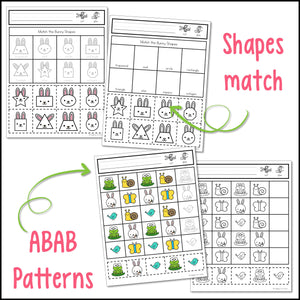 Spring Cut and Paste Math Activities