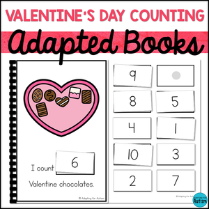 Valentine's Day Counting Activities Math Adapted Books - Counting 1-20 Activities