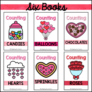 Valentine's Day Counting Activities Math Adapted Books - Counting 1-20 Activities