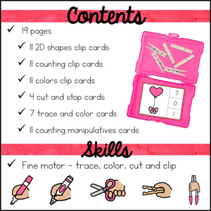 Valentine's Day Fine Motor Activities and Task Cards Mini Pack