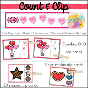 Valentine's Day Fine Motor Activities and Task Cards Mini Pack