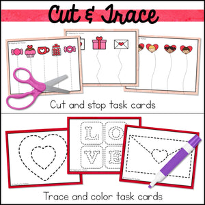 Valentine's Day Fine Motor Activities and Task Cards Mini Pack