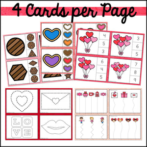 Valentine's Day Fine Motor Activities and Task Cards Mini Pack