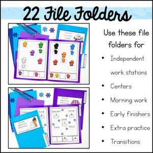 Winter Basic Skills File Folder Games and Activities