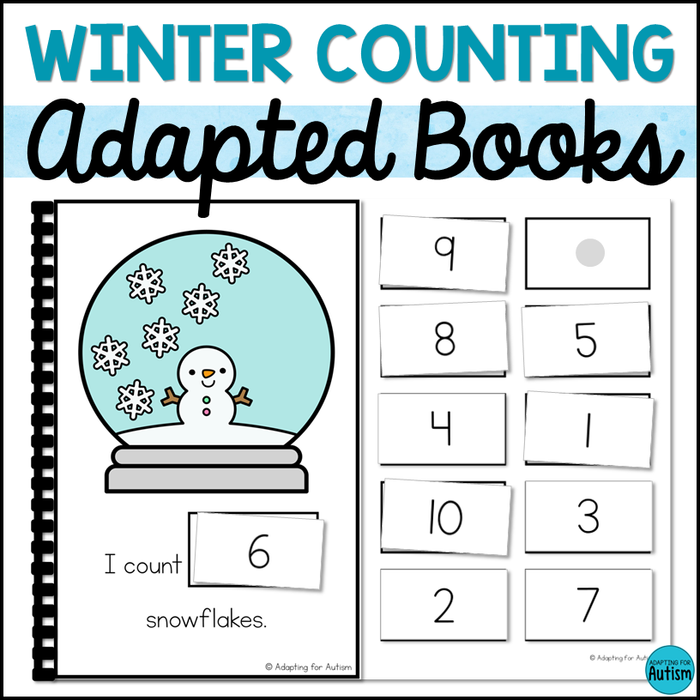 Winter Counting Activities Math Adapted Books | Count 1-20