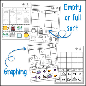 Winter Cut and Paste Math Worksheets