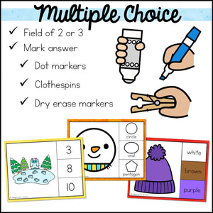 Special Education Task Boxes | Winter Basic Concepts