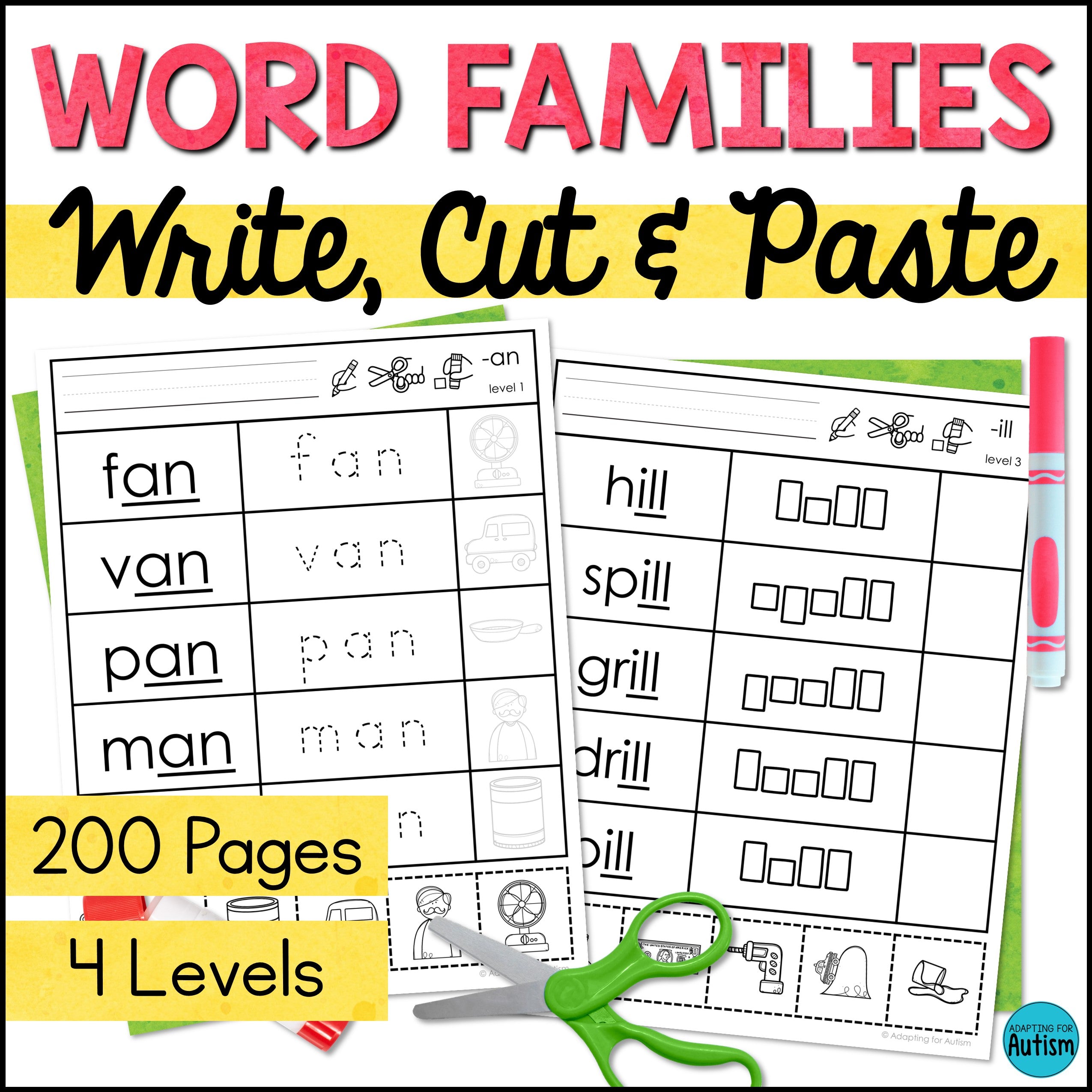 Rhyming Words Cut And Stick