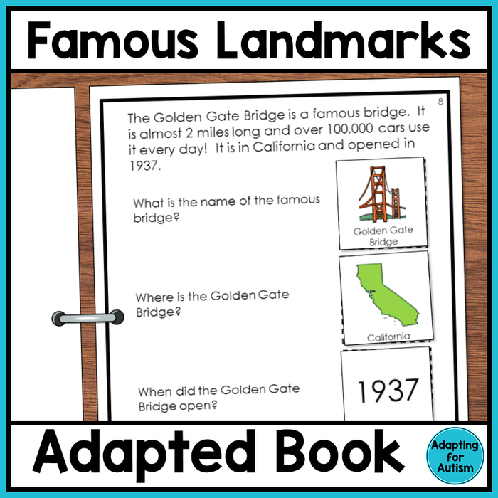 Famous US Landmarks Adapted Book