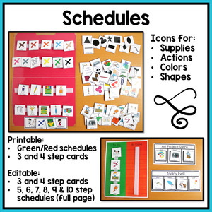 Art Visual Supports and Schedules
