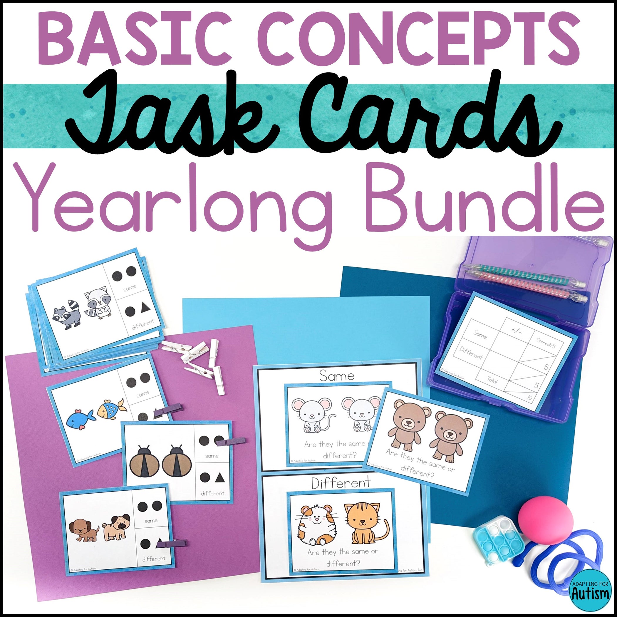 Special Education Task Boxes Yearlong BUNDLE | Basic Concepts – Autism ...