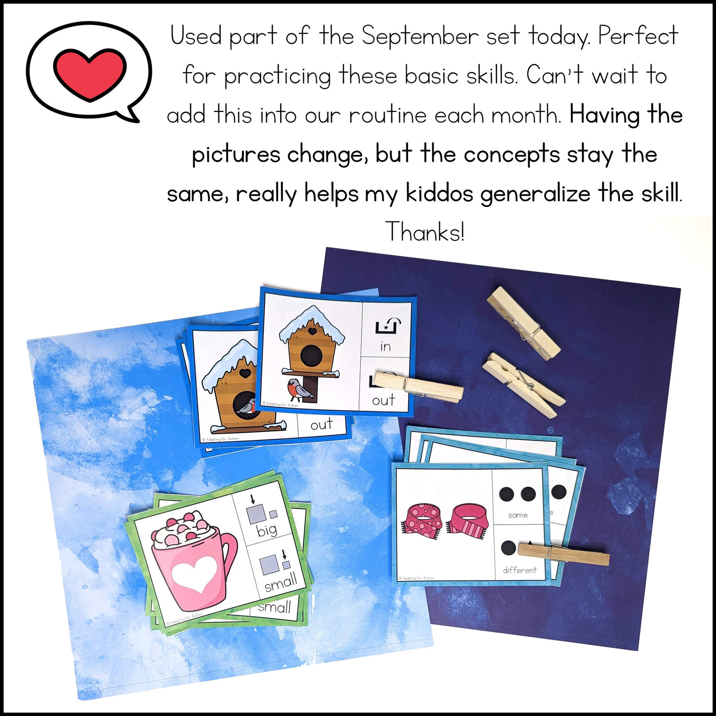 Calendar Days of the Week Task Cards Activities for Special Education Task  Boxes - Classful