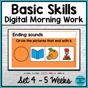 Basic Skills Digital Morning Work - Set 4