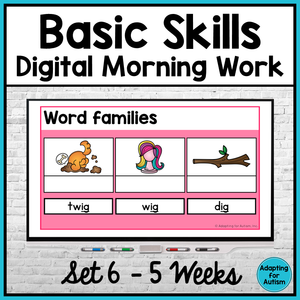 Basic Skills Digital Morning Work - Set 6