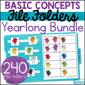 Basic Concepts File Folder Games and Activities Yearlong BUNDLE