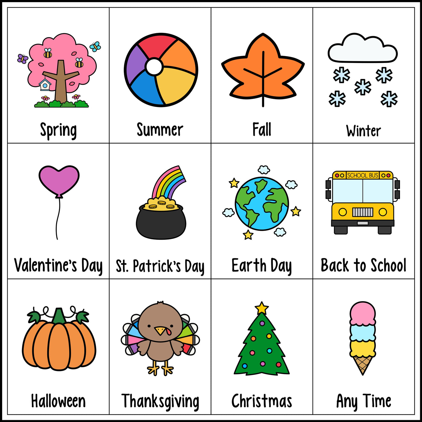 Spring Month Symbos Months Of The Year Symbols