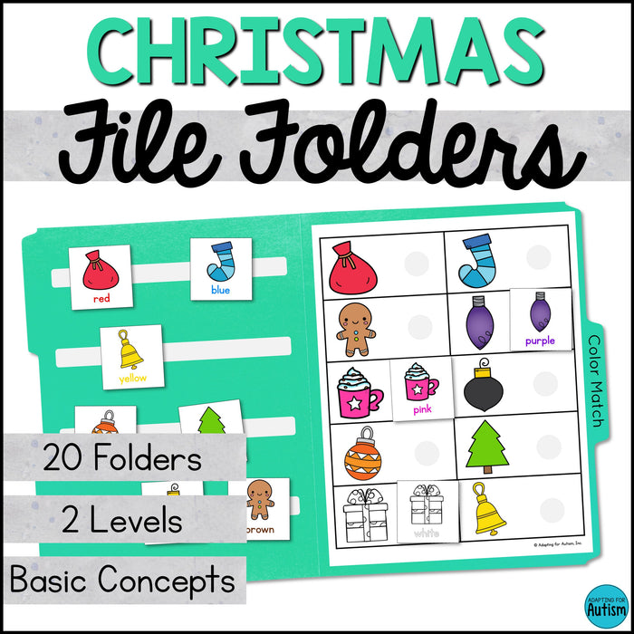 Christmas File Folder Games and Activities - Basic Concepts