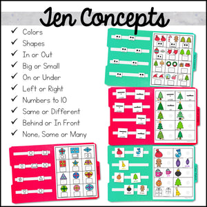 Christmas File Folder Games and Activities - Basic Concepts