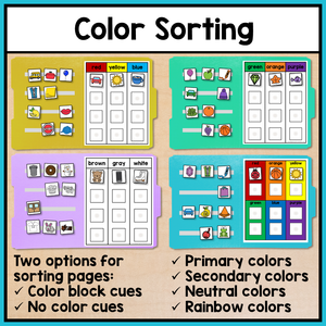 Color File Folder Games for Preschool | Matching and Sorting