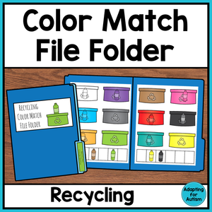 Free Earth Day File Folder Activity - Color Matching