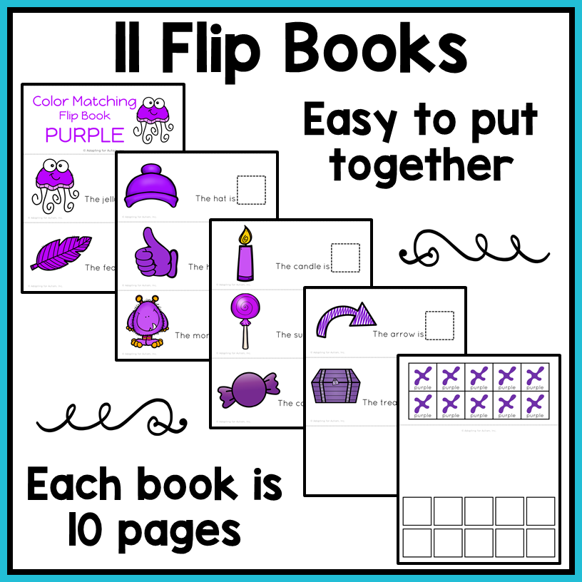 Errorless Shapes Flip Books – Autism Work Tasks