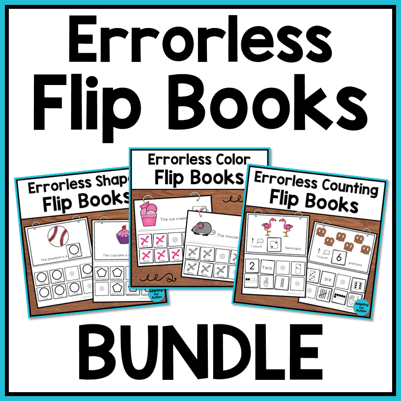 Errorless Flip Books BUNDLE – Autism Work Tasks