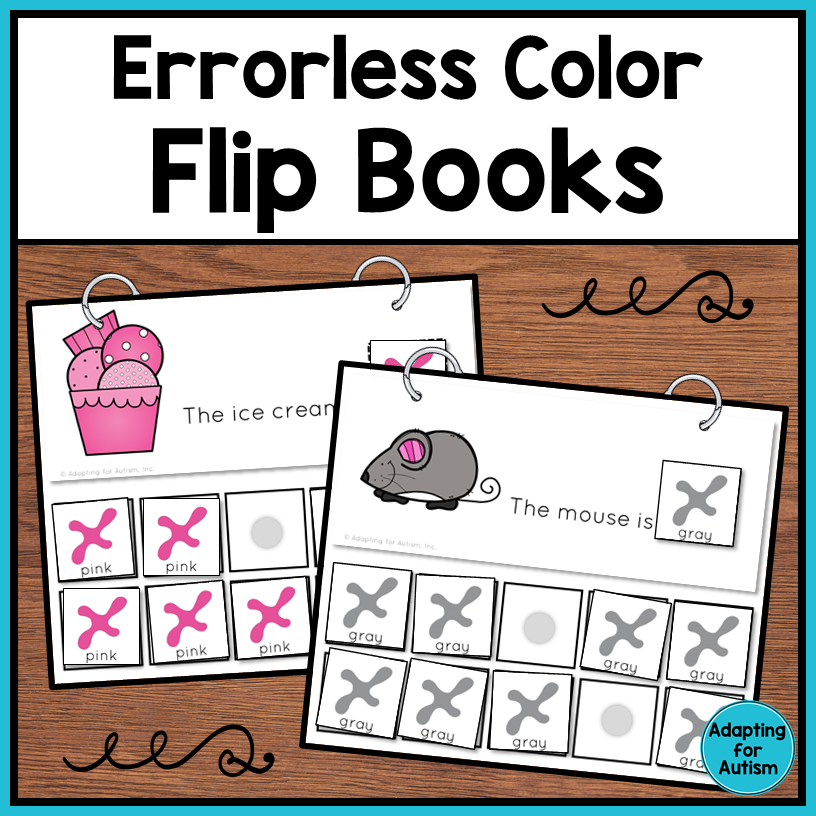 Errorless Color Matching Flip Books – Autism Work Tasks