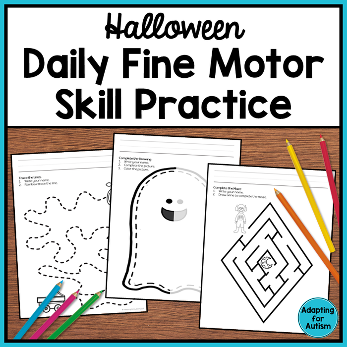 Halloween Fine Motor Worksheets