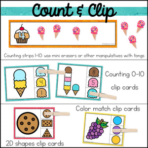 Fine Motor Activities and Task Cards Mini Pack - Food Theme
