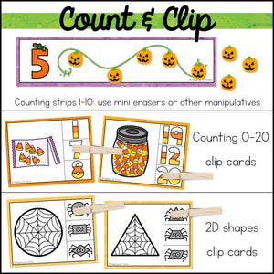 Halloween Fine Motor Activities and Task Cards Mini Pack