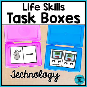 Life Skills Task Boxes - Technology Vocabulary
