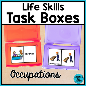 Life Skills Task Boxes - Occupations Vocabulary