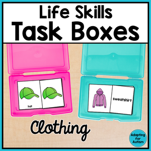 Life Skills Task Boxes - Clothing Vocabulary