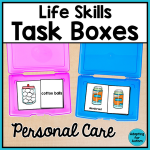 Life Skills Task Boxes - Personal Care Vocabulary