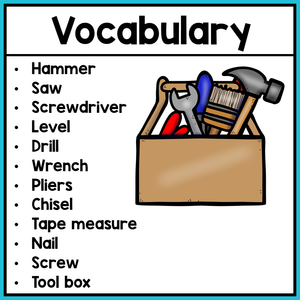 Life Skills Task Boxes - Tools Vocabulary