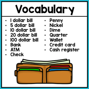 Life Skills Worksheets - Money Vocabulary