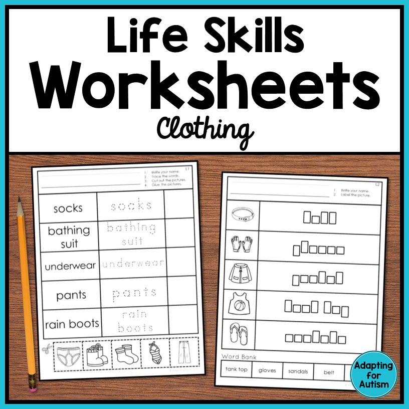 Clothes Description worksheet