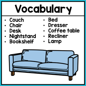 Life Skills Worksheets - Furniture Vocabulary