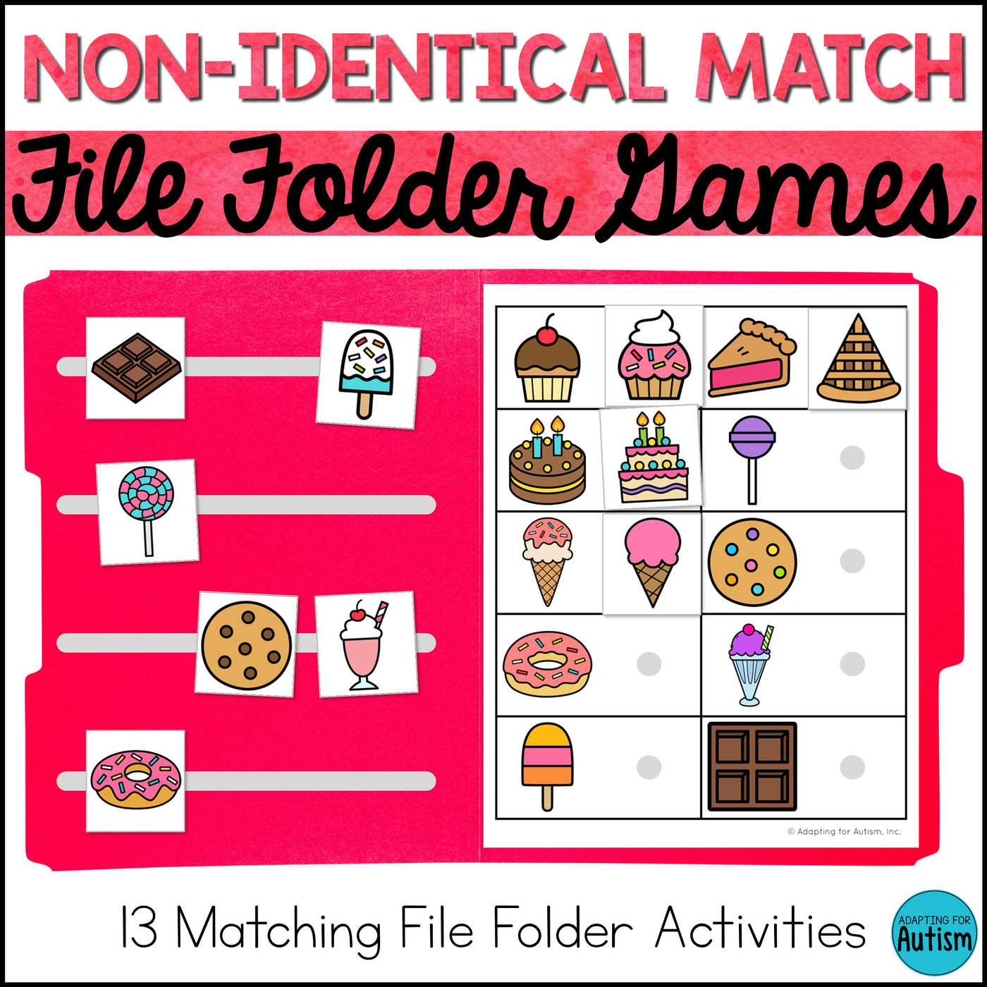 Non-Identical Matching File Folder Games and Activities – Autism Work Tasks