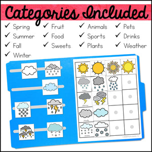 Non-Identical Matching File Folder Games and Activities