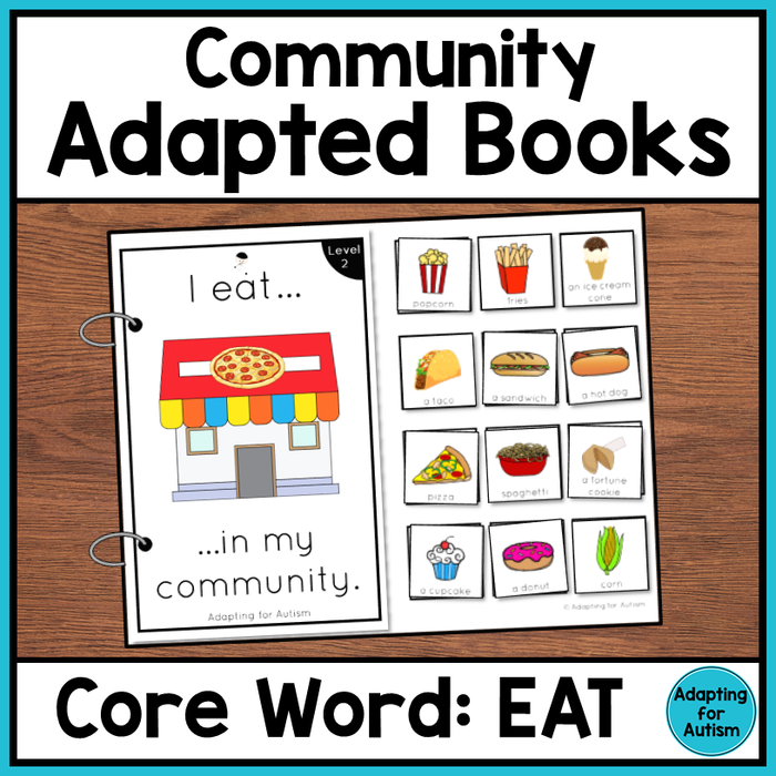 Community Core Word Adapted Book (I Eat)